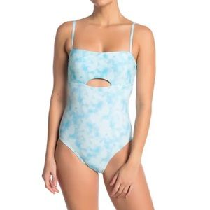 VYB Printed Front Cutout One-Piece Swimsuit